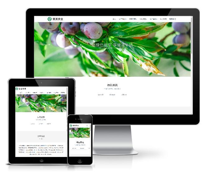 響應式生態水果蔬菜類網站模板